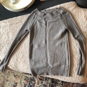 Grey LOFT scoop neck sweater